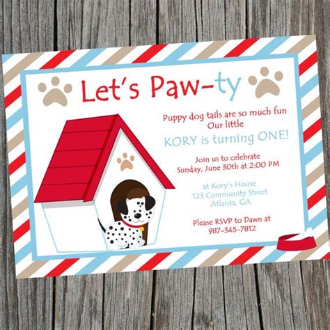 Pick the party invitation template that would suit your motif best, and start from there. FREE Dog Themed Birthday Party Invitations Template | FREE ...