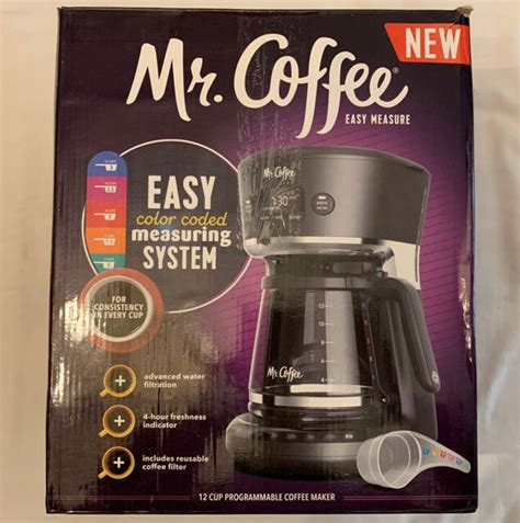 Mr Coffee Easy Measure 12 Cup Programmable Coffee Maker Black Ebay