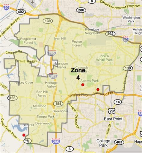 Atlanta Police Zone Map Tourist Map Of English