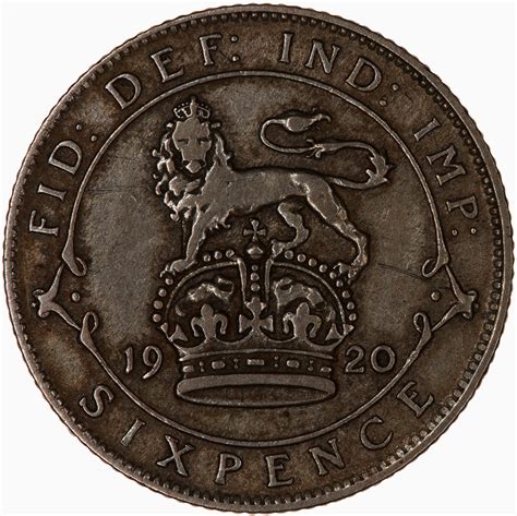 Sixpence 1920 Coin From United Kingdom Online Coin Club
