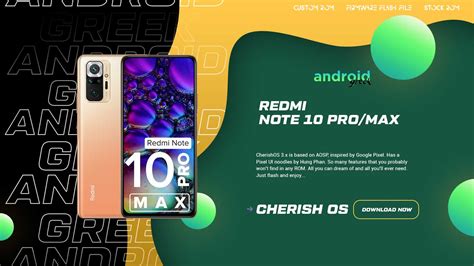 Download Android 13 Cherish Os 40 For Redmi Note 10 Promax Sweet