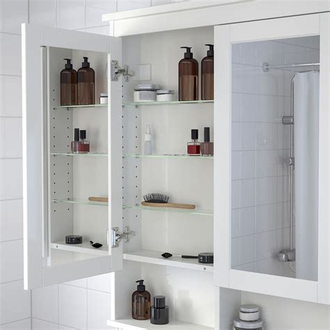Hemnes Mirror Cabinet With 2 Doors White 32 58x6 14x38 58 Ikea