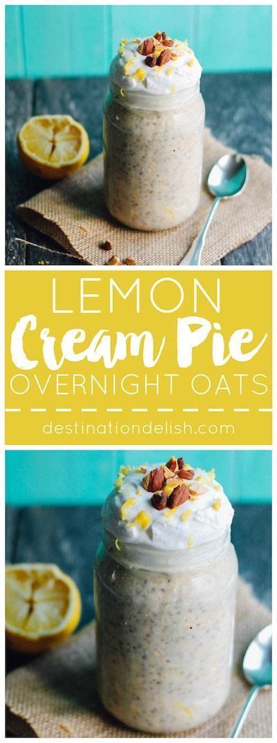 Gently press half of the mixture into the bottom of the prepared pan. Lemon Cream Pie Overnight Oats | Recipe (With images ...