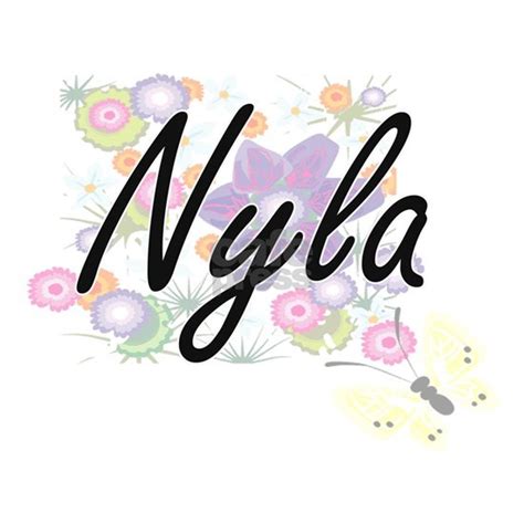 Nyla Artistic Name Design Postcards Package Of 8 By Johnny Rico