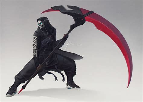 Grim Reaper By Alfonso Maesagrim Reaper Techwear Concept Wearing A