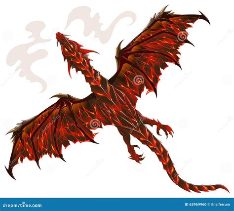 Lava Dragon Stock Vector Image 63969960