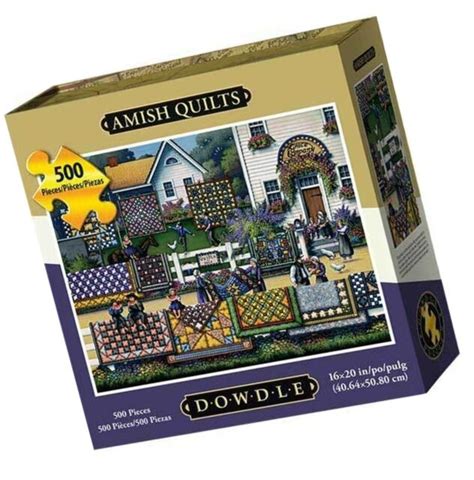 Dowdle Jigsaw Puzzle Amish Quilts 500 Piece Ebay