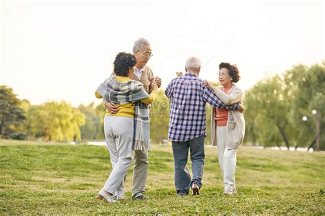 Elderly People Dancing Square Dance In Park Picture And Hd Photos