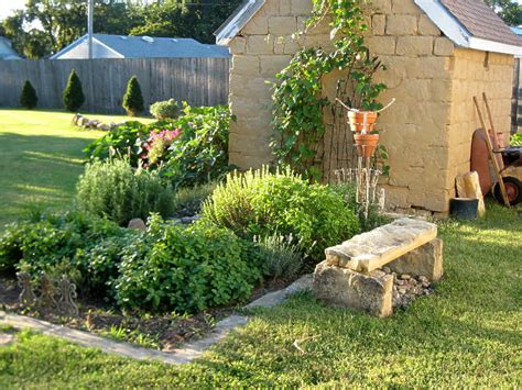 Individual pots of herbs and flowers are. Old Black Cat Boo: MY HERB GARDEN