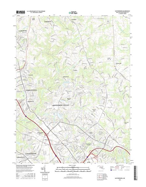 Mytopo Gaithersburg Maryland Usgs Quad Topo Map