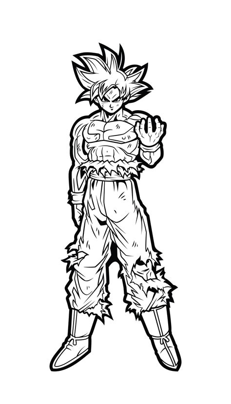 Ultra Instinct Goku Coloring Pages Coloring Home