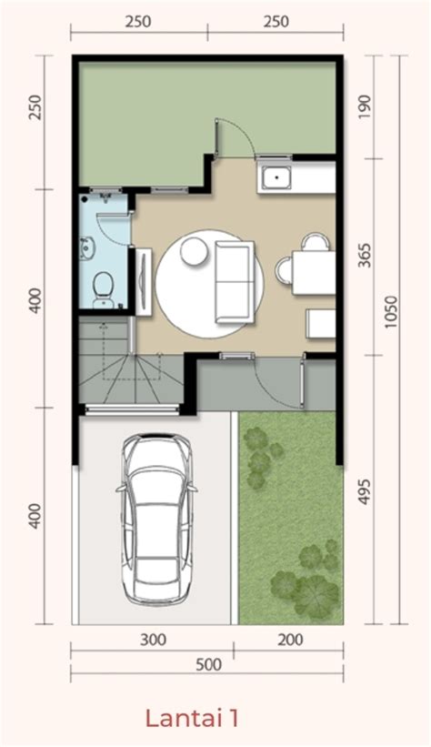 konsep  denah rumah ukuran  meter  lantai rumah minimalis