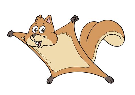 Flying Squirrel Cartoon Clipart Best