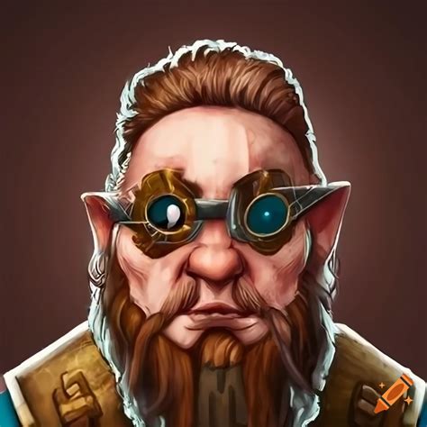 Dwarf Tinkerer With Glasses And A Nickel Eyepatch On Craiyon