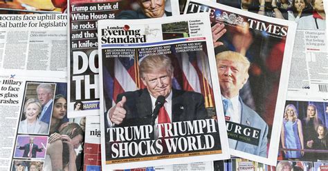 Trumps Victory On Front Pages Worldwide The New York Times