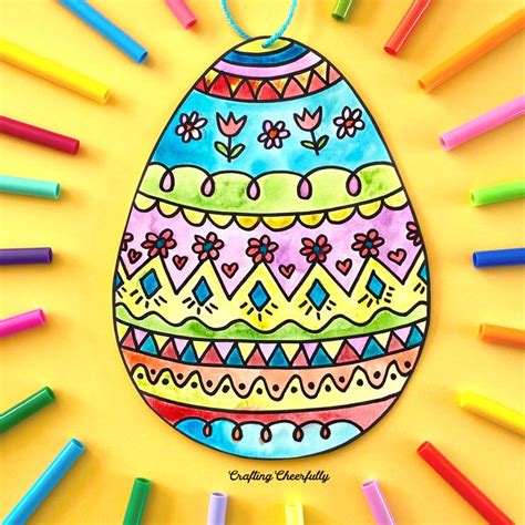 Cute Doodle Easter Egg Free Printable Crafting Cheerfully