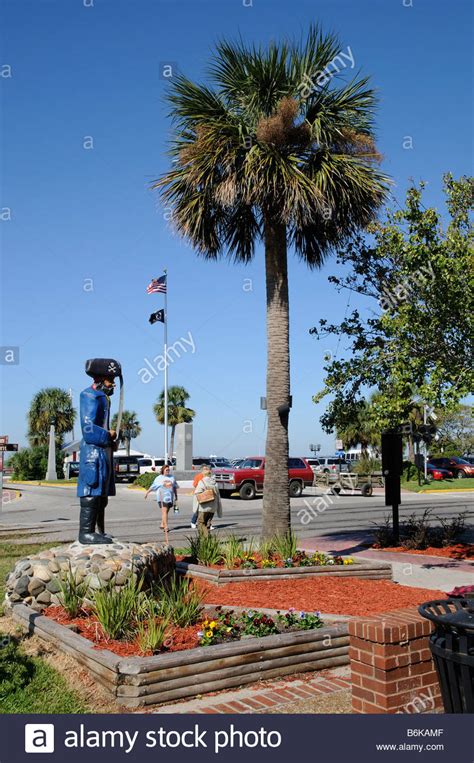 Fernandina Beach Amelia Island Florida Usa Downtown Street Scene Stock