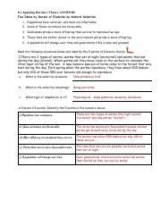 Darwins natural selection worksheet as a derivative of large methods answer questions. U2W5_8.1 Darwin's Theory Worksheet ANSWERS.pdf - 8.1 Applying Darwin\u2019s Theory ANSWERS Five ...