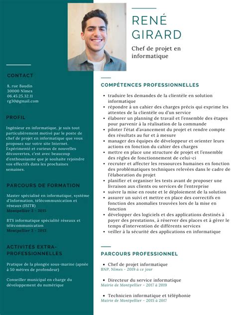 Cv Chef De Projet Guide Et Exemple Trucs De Drh Inclus