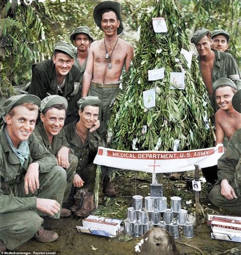 Colourised Photos Show Us Soldiers Marking Christmas During Wwii