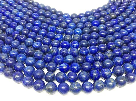 Lapis Lazuli Dyed 6mm Round Beads 15 Full Strand 62 Etsy
