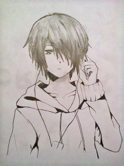 Anime Boy Pencil Drawing Bestpencildrawing