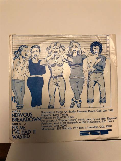 Black Flag Nervous Breakdown 2nd Pressing 1980 7 Vinyl