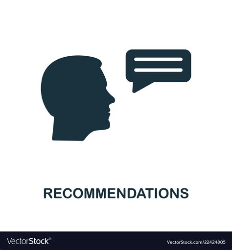 Recommendations Icon Monochrome Style Design From Vector Image