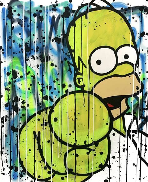 Homer Simpson Painting In 2021 Art Painting Graffiti Painting