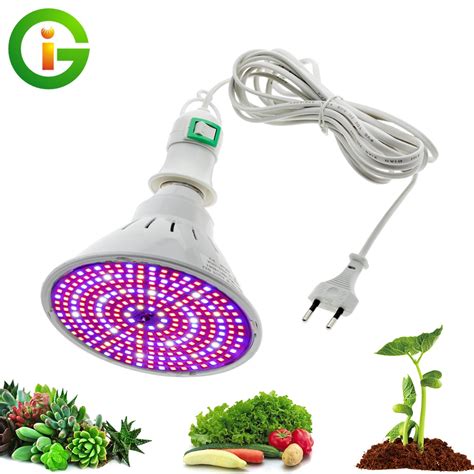 Led Plant Grow Light Bulb E27 Full Spectrum Growing Lamp 290 Leds 200