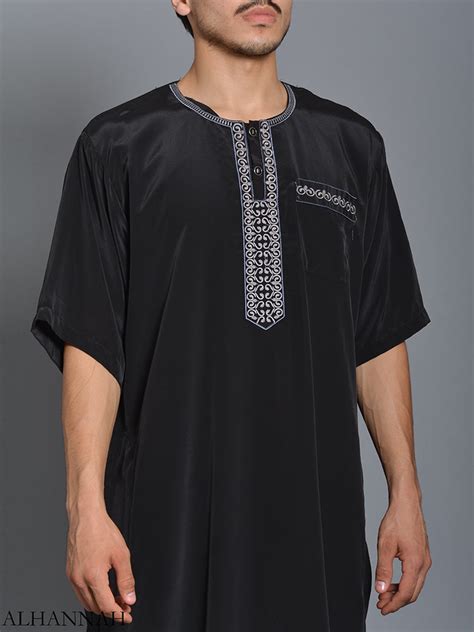 Moroccan Embroidered Thobe Me784 Alhannah Islamic Clothing