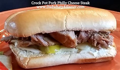 Swiss steak originated in england, but it is an american staple, especially in the winter. Crock Pot Pork Philly Cheese Steak - Dad Whats 4 Dinner