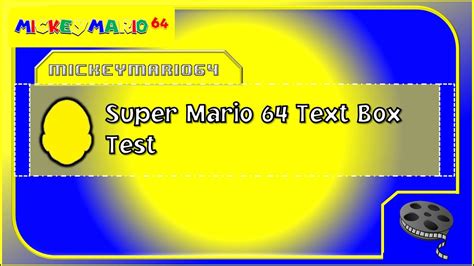 Mickeymario64 Sm64 Super Mario 64 Textbox Test Youtube