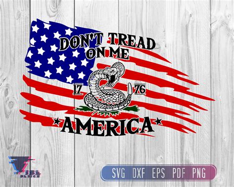 Dont Tread On Me Svg Dontt Tread On Me Svg American Etsy