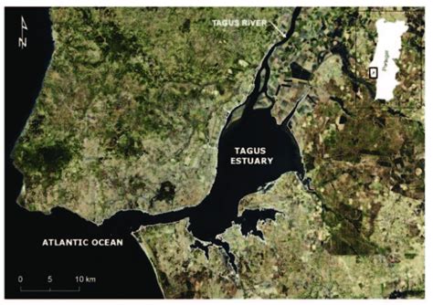 Location Of The Tagus Estuary Image From Bing Maps Aerial Imagery Web