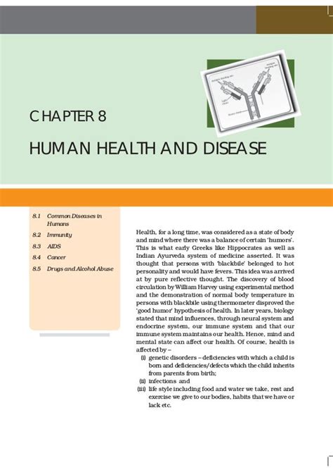 Ncert Books Class 12 Biology Chapter 8 Human Health And Disease
