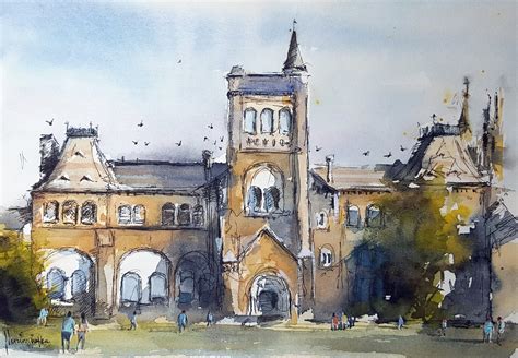 University Of Toronto Watercolor Painting Prints You Will Love Etsy