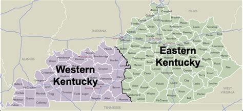 State Of Kentucky County Map