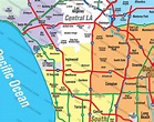 Los Angeles County Map - SOUTH (No Zip Codes) – Otto Maps