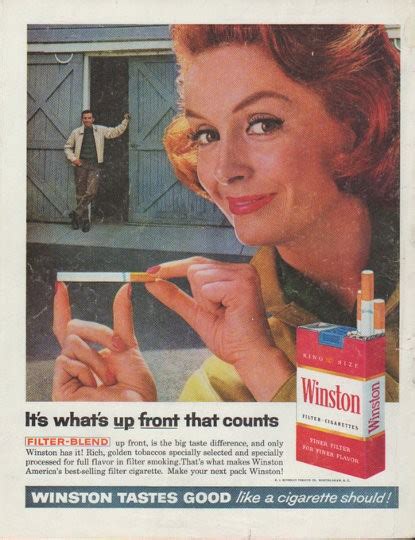 1961 Winston Cigarettes Vintage Ad Up Front