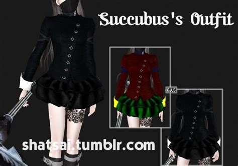 Succubus Set Outfit Hat And Mask By Shatsai Sims 3 Downloads Cc