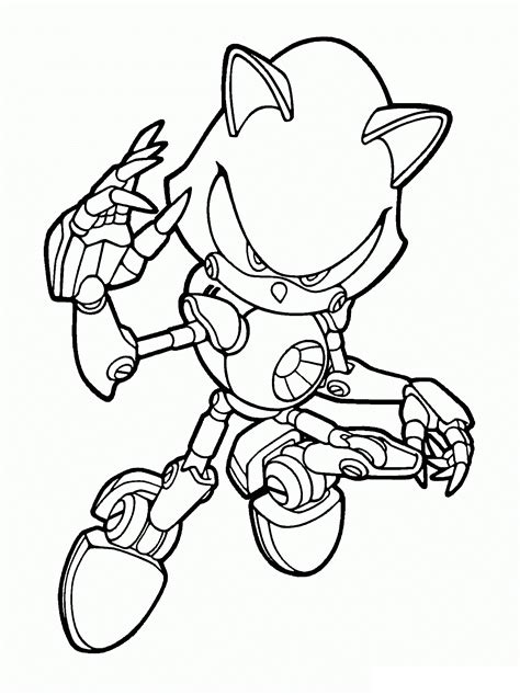 Metal Sonic Coloring Page Free Printable Coloring Pages For Kids