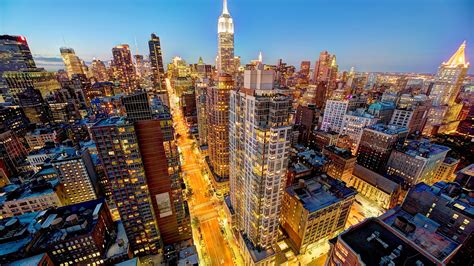 Empire State Building En Nueva York Ciudad Wallpapers Noche Hd 10