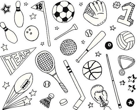 Drawing Of The Sports Balls Illustrations Royalty Free Vector Graphics