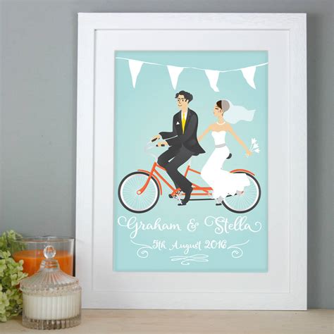 These gifts can be used for years and would add happiness to their lives. Personalised Wedding Gift Bride And Groom Print By ...
