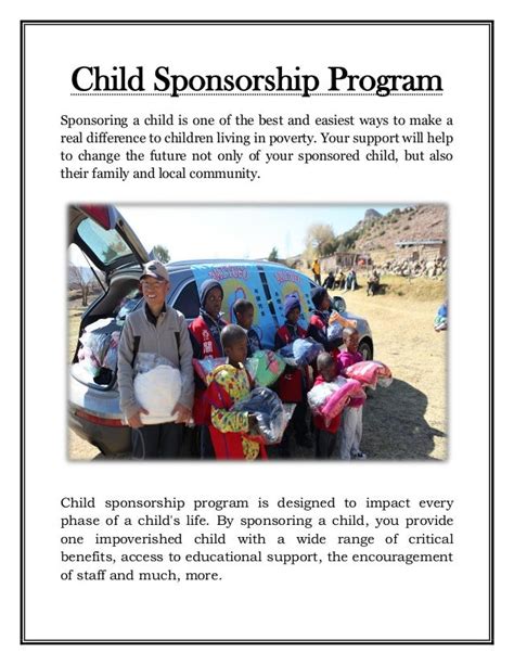 Child Sponsorship Program