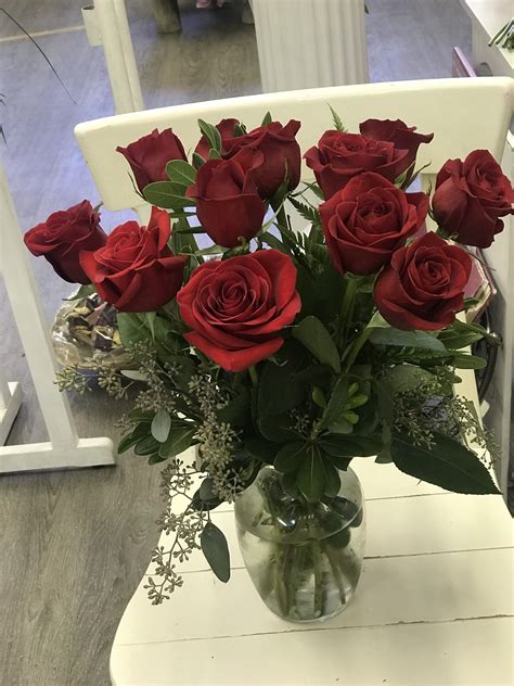 Just For You Plus One Doz Red Roses With Vase Beautiful Roses