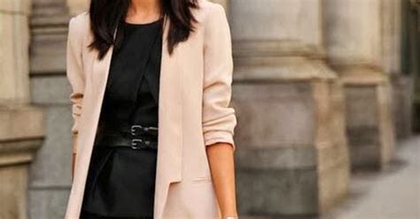 Superb Dresses Black Outfit With Nude Blazer And Silver Heels