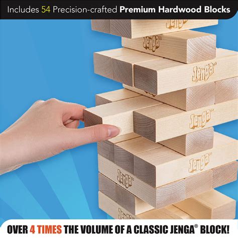 Jenga Giant Js4 Stacks To Over 3 Feet Precision Crafted Premium