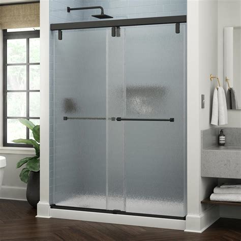 Delta Everly 60 In X 71 1 2 In Frameless Mod Soft Close Sliding Shower Door In Matte Black